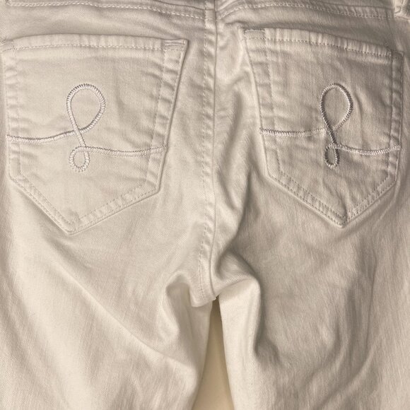 Lilly Pulitzer South Ocean Crop Skinny Jean In Resort White - Raw‎ Hem - Picture 7 of 16